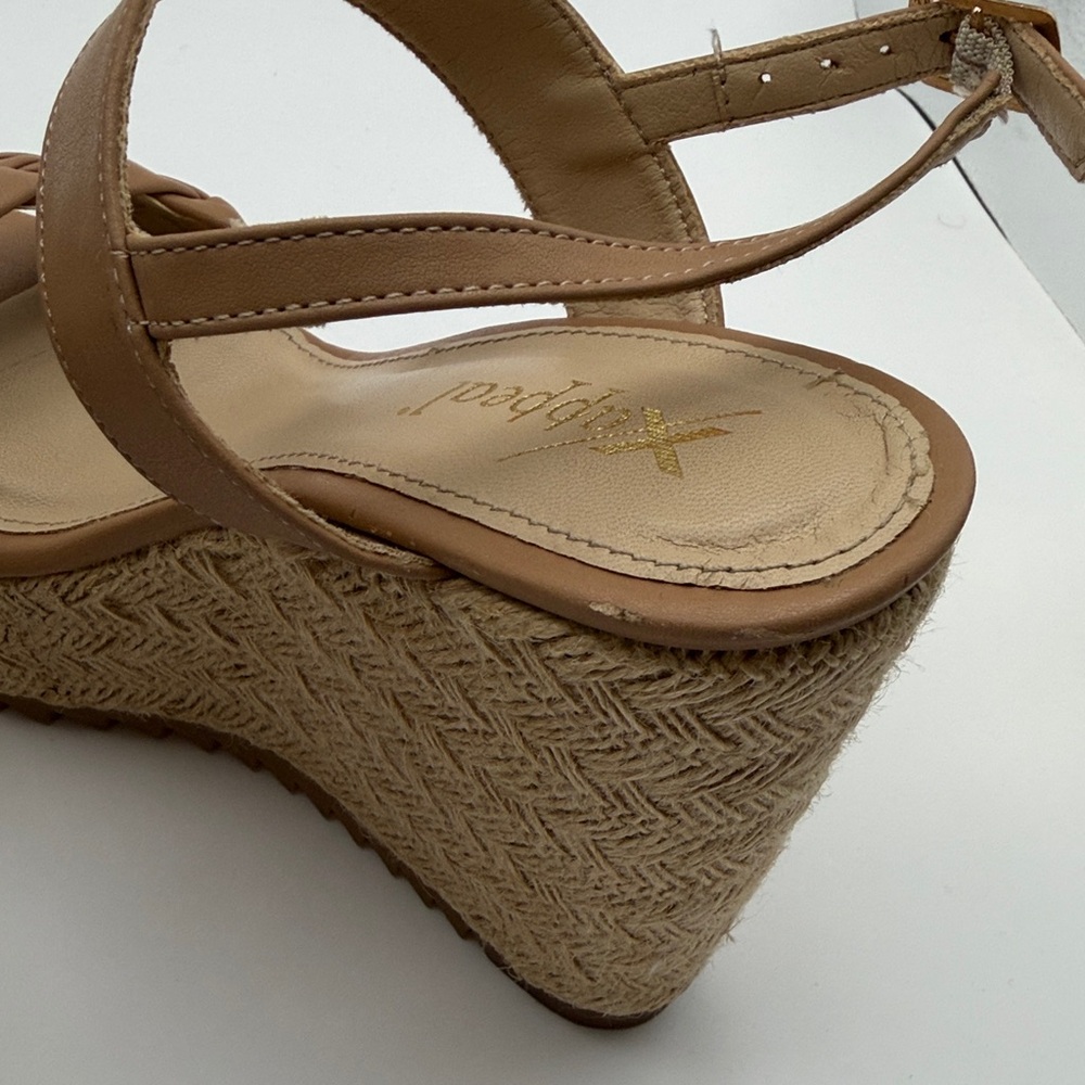 Xappeal Women's Brown Woven Wedges - Picture 8 of 8